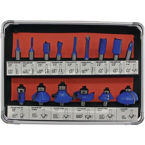 FISCH HM-Oberfräserkassette 973CT15A 15-teilig Schaft-Ø 8 mm - 973CT15A