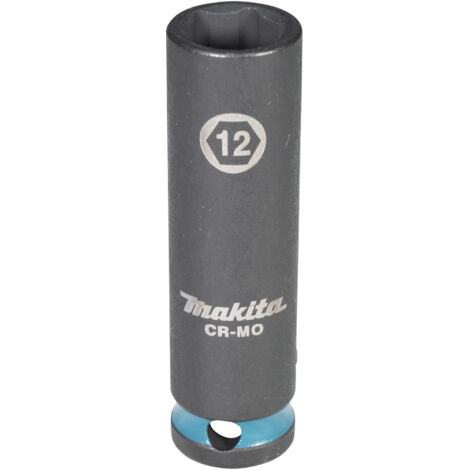 Makita E-16293 Steckschlüssel 3/8" SW12 Impact Black lang (1/4)
