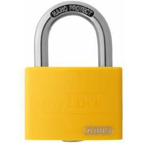 ABUS Zylindervorhangschloss T65AL/40 gelb gl.Schlosskörper-B.43mm Alu.gl. - 49936 4 (1/3)
