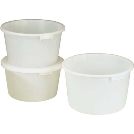 Bottich 65l HD-Polyethylen weiß m.Griffmulden D.590mm H.330mm CRAEMER