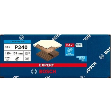 Bosch EXPERT M480 Schleifnetz, 115 x 107 mm, K 240, 50 Stück - 2608901630 (1/5)