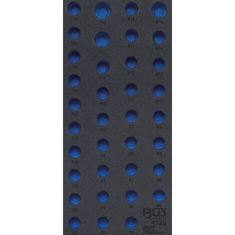 BGS Werkstattwageneinlage 1/3 leer für Art. 4120 - 4120-1