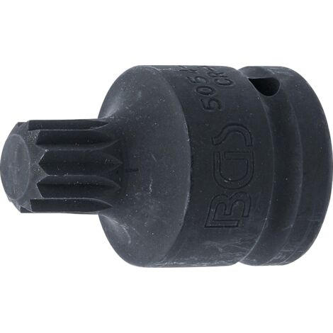 BGS Kraft-Bit-Einsatz Antrieb Innenvierkant 20 mm (3/4&quot) Innenvielzahn (für XZN) M18 - 5054-M18 (1/3)