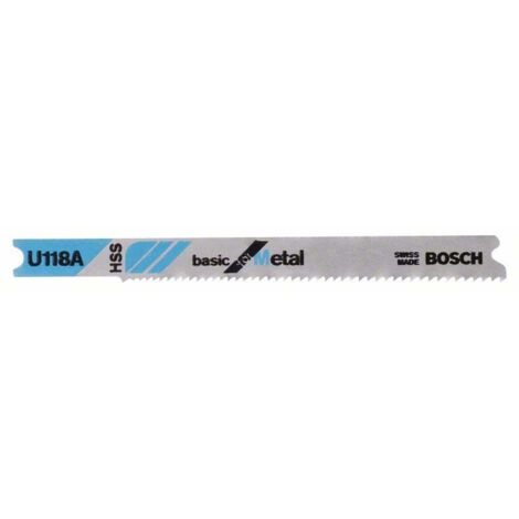 Blisterpackung mit 3 Metall-Stichsägeblättern u118a bosch