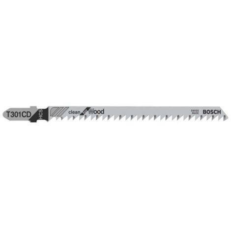 Bosch 3x Stichsägeblatt T 301 CD Clean for Wood - 2608637591