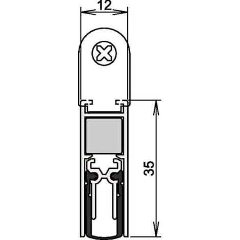 athmer Türdichtung Doppeldicht M-12/35 1-393 2-s.L.833mm Alu.silberf.HLT - 1-393-0835 (1/7)