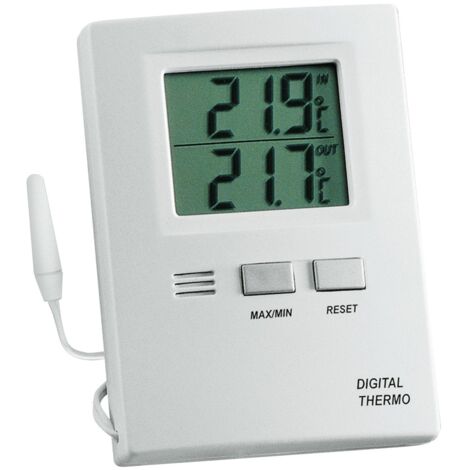 TFA Digitales Innen Außenthermometer, Weiß