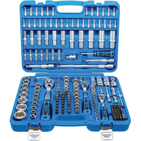 BGS Steckschlüssel-Satz Sechskant Antrieb 6,3 mm (1/4") / 10 mm (3/8") / 12,5 mm (1/2") Zollgrößen 192tlg. - 2245 (1/5)