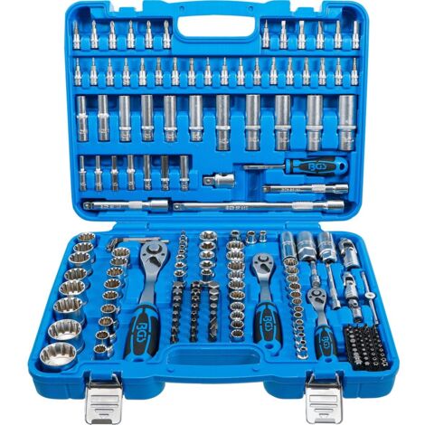 BGS TECHNIC Steckschlüssel-Satz, 2247, 6,3mm (1/4"), 10mm (3/8"), 12,5mm (1/2"), 192-tlg.