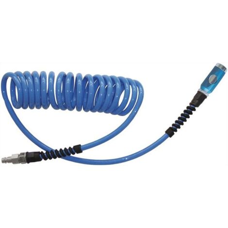 EWO Spiralschlauchset Innen-Ø 6,5 mm Außen-Ø 10 mm Länge 3,5 m Sicherheitskupplung DN 7,4 PU - E40924