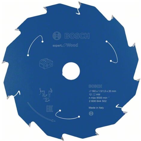Kreissägeblatt Expert for Wood D.160mm Bohrung 20mm 12Zähne WZ BOSCH