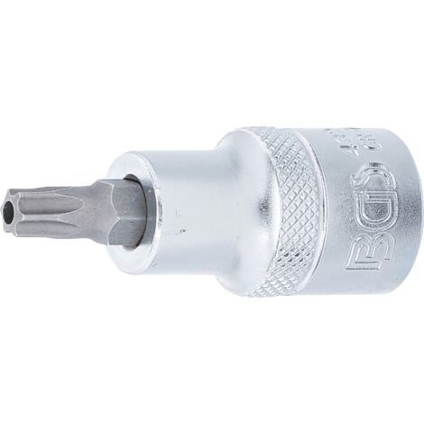 BGS Bit-Einsatz Antrieb Innenvierkant 12,5 mm (1/2&quot) T-Profil (für Torx) mit Bohrung T40 - 4326 (1/2)