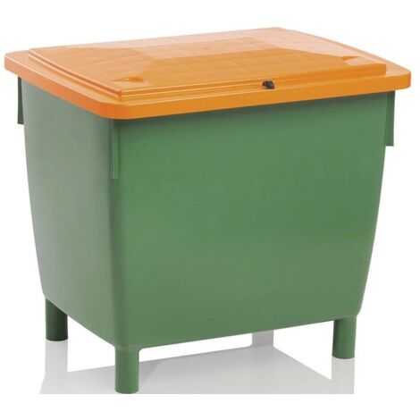 Streugutbehälter L945xB725xH930mm 400l HD-PE grün/orange