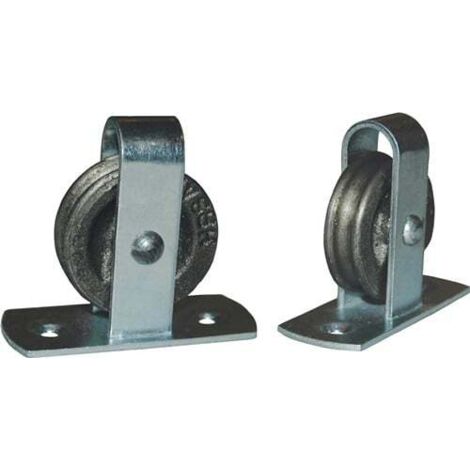 Stehrolle 496 Nut 6 mm Grauguss mit Längsplatte und gedrehter Nut