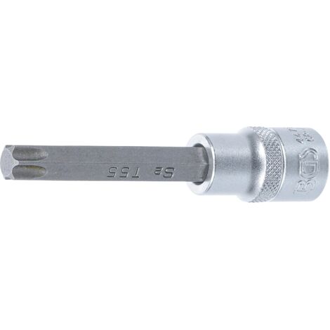 BGS Bit-Einsatz Länge 100 mm Antrieb Innenvierkant 12,5 mm (1/2") T-Profil (für Torx) T55 - 4475 (1/2)