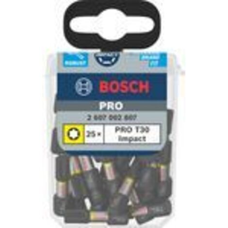 Bosch T30 Torx Schlagschrauber-Bits – 25 Stück Im Set – Impact Duty – 1/4″ Sechskant – 2607002807