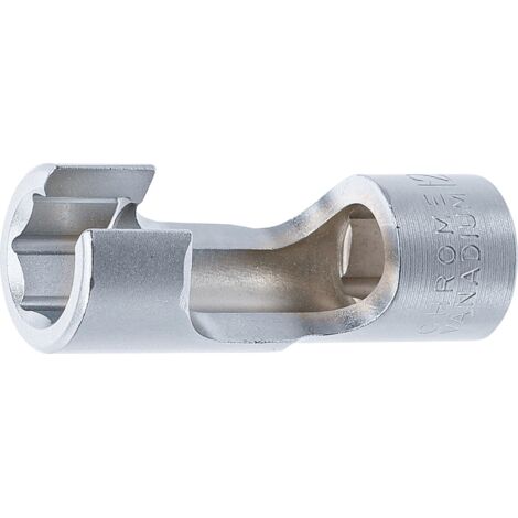 Spezial-Steckschlüssel-Einsatz, geschlitzt  Antrieb Innenvierkant 10 mm (3/8")  SW 12 mm (1/3)