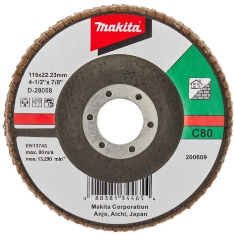MAKITA D-28058 Siliziumkarbid-Fächerscheibe 115mm G80 (1/2)