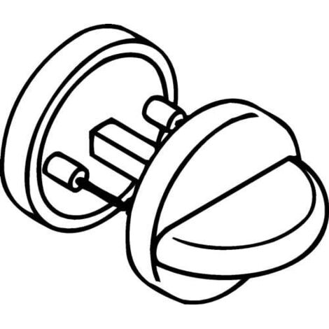 HEWI Schlüsselrosetten-Paar 306.23PBNR 99 Ku.99 Schildst.10,5mm WC/FBM rd - 306.23PBNR 99