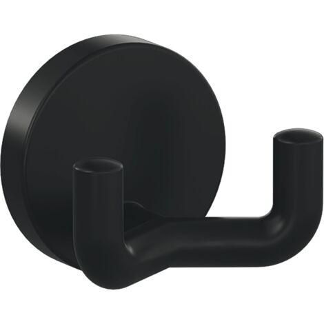 HEWI Doppelhaken 477.90B025 doppelt 43,5 mm Polyamid 90 tiefschwarz ma 50 mm - 477.90B025 90