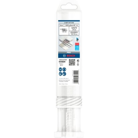 Bosch Coffret de 3 Burins Courts PRO SDS plus-4C, 3 pièces