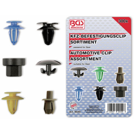 BGS KFZ-Befestigungsclip-Sortiment für Opel 300tlg. - 9049