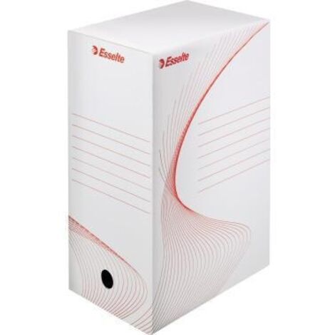ESSELTE Archivschachtel Esselte 15 x 24,5 x 34,5 cm (B x H x T) DIN A4 mit Archivdruck Wellpapperecycelt weiß (1/4)