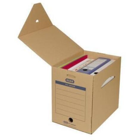 ELBA Archivbox Maxi tric system 100421092 für DIN A4 naturbraun (1/4)