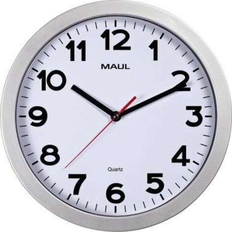 MAULstep Wanduhr Silber Weiß 30 cm (1/3)