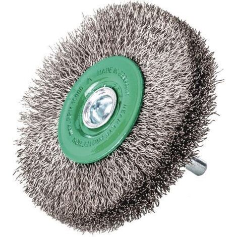 Lessmann Schaft-Rundbürste INOX-Draht 0,20 mm, Bürsten-⌀xBesatzbreite: 80X12 mm