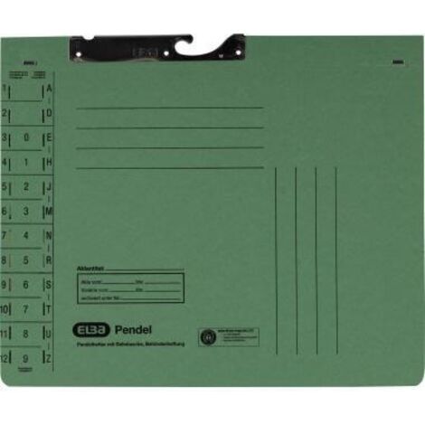 ELBA Pendelhefter 100570020 DIN A4 Amtsheftung 320g Manilakarton grün (1/4)