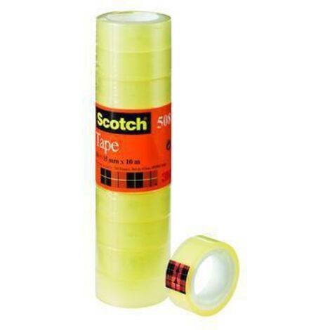 Scotch 10m x 15mm Transparentes Klebeband Paket 10 (1/4)