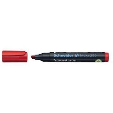 Schneider Permanentmarker Maxx 250 125002 2-7mm Keilspitze rot (1/4)