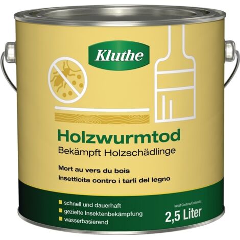 Holzschutzmittel Holzwurmtod farblos 2,5l Dose KLUTHE