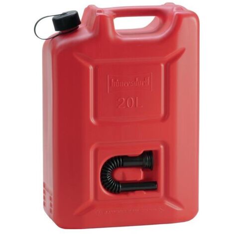 Kraftstoffkanister PROFI 20l rot HDPE L350xB165xH495mm HÜNERSDORFF
