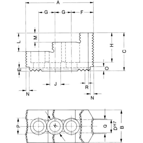 Röhm Umkehr-Aufsatzbacken Größe 160, 2-Backen-Satz, Spitzverzahnung 90° - 046429 (1/3)
