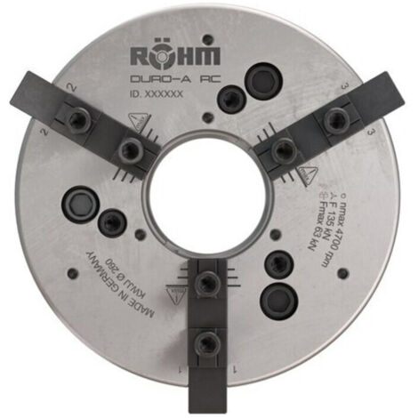 Röhm Kraftspannfutter DURO-A RC 180 DIN ISO 702-1 - KK6 geradverzahnt Einzelentriegelung - 185028 (1/5)