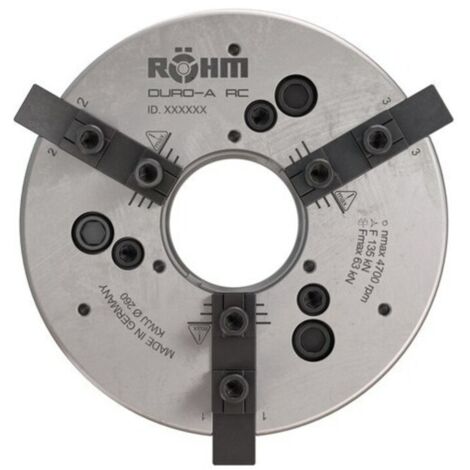 Röhm Kraftspannfutter DURO-A RC 180 DIN ISO 702-4 - ZA170 geradverzahnt Einzelentriegelung Edition 2022 - 185026 (1/5)