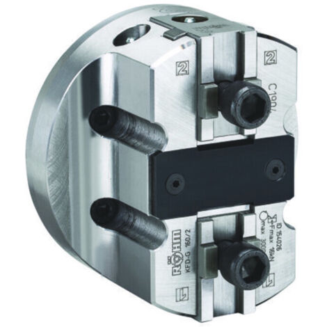 Röhm Kraftspannfutter KFD-G 125, 2-Backen, großer Backenhub, Zylindrische Zentrieraufnahme - 154025 (1/4)