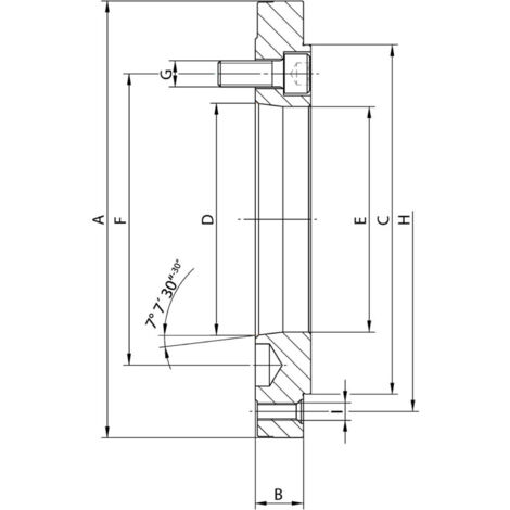 Röhm Stahl-Zwischenflansch nach DIN ISO 702-1 Flanschgröße 6 Ø 165 futterseitig nach DIN 6350 - 182912 (1/3)