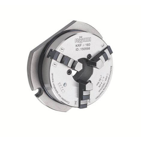 Röhm KRF 70, 3-Backen, mit Grundplatte, Gusskörper - 150595 (1/5)