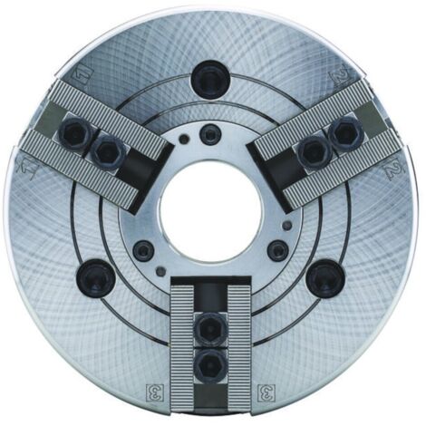 Röhm Kraftspannfutter KFD-HE 254, 3-Backen, Spitzverzahnung90°, Zylindrische Zentrieraufnahme - 154032 (1/4)