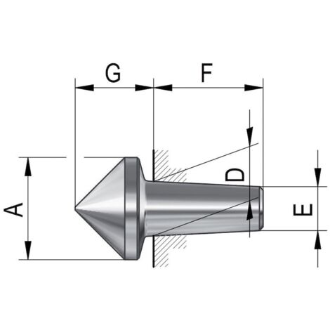 Röhm Auswechselbare Einsätze für mitlaufende Zentrierspitzen, Größe 114, 90° - 070742 (1/5)