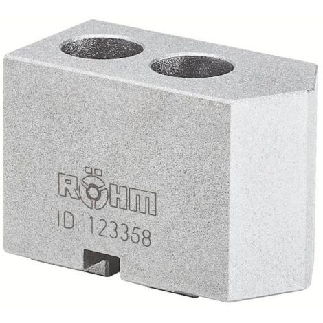 Röhm Aufsatzbacken Größe 85, 3-Backen-Satz, härtbar Kreuzversatz, 120° angeschrägt - 119459 (1/5)