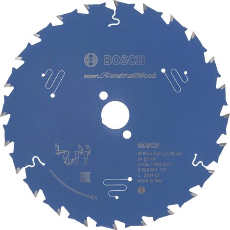 BOSCH Kreissägeblatt Außen-Ø 165 mm Zähnezahl 24 WZ ( 8000342207 )