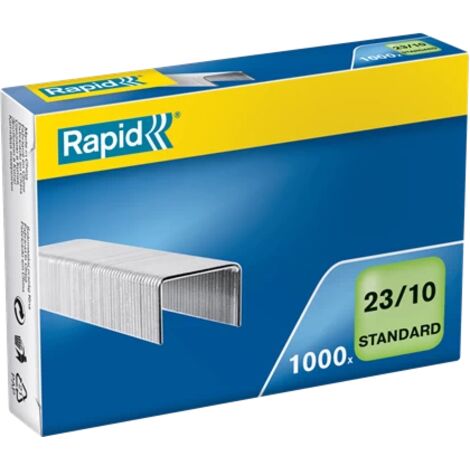 Schachtel mit 1000 Heftklammern Typ 23/10 verzinkt für grobe Heftgeräte rapid 24869300