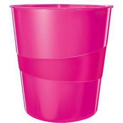 Papierkorb WOW 29 x 32,4 cm (D. x H) 15l Polystyrol Farbe: pink 1 Sortierfach