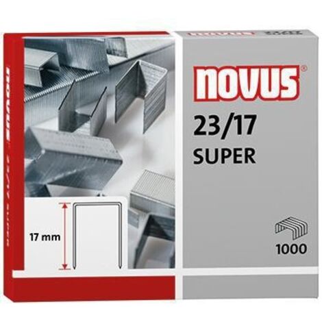 Novus 23/17 super box de 1000 verzinkte Heftklammern 23/17 für dicke Heftklammern de (1/3)