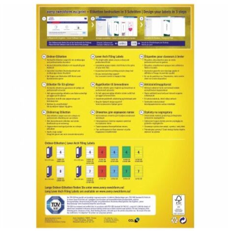 Ordnerrückenetikett ultragrip schmal/kurz 38 x 192 mm (B x H) selbstklebend ohne Griffloch weiß 700 Etik./Pack. (1/5)