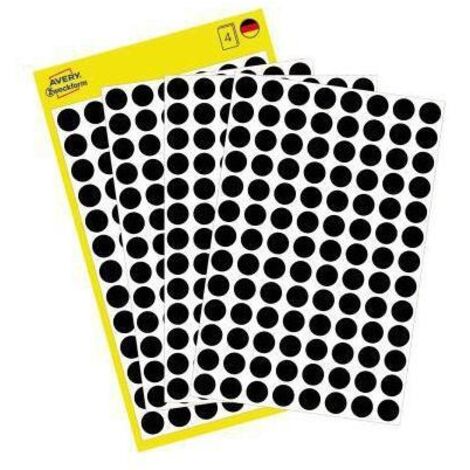 Markierungspunkt 8mm Papier schwarz 416 Etik./Pack. (1/4)